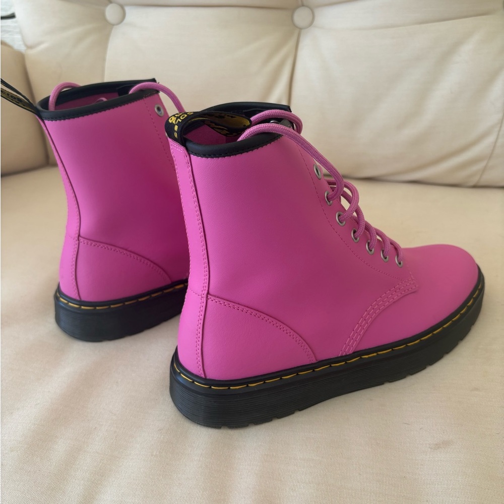 Dr. Martens Fuchsia Combat Boots - Picture 4 of 6